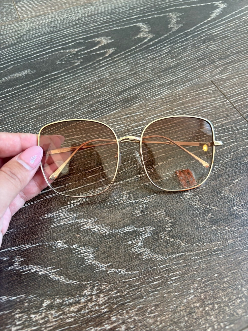 Free People 60's Inspired Gold Frame Brown Women's Sunglasses With Case